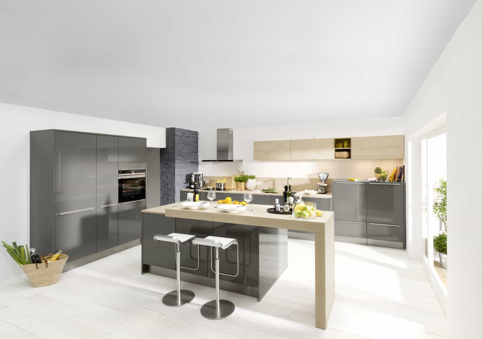 Kitchen – Quarzgrau Hochglanz Küchenstudio