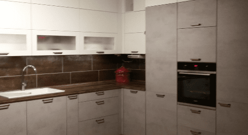 Küchenstudio Eine 3D-Darstellung einer Küche.