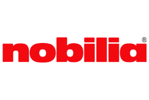 Küchenstudio Das Logo von nobilia auf weißem Hintergrund.