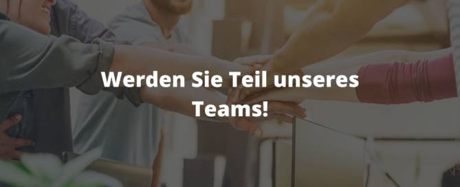 Küchenstudio Eine Gruppe von Menschen schüttelt sich die Hand mit den Worten: „Werde sie te ll unseres Teams.“