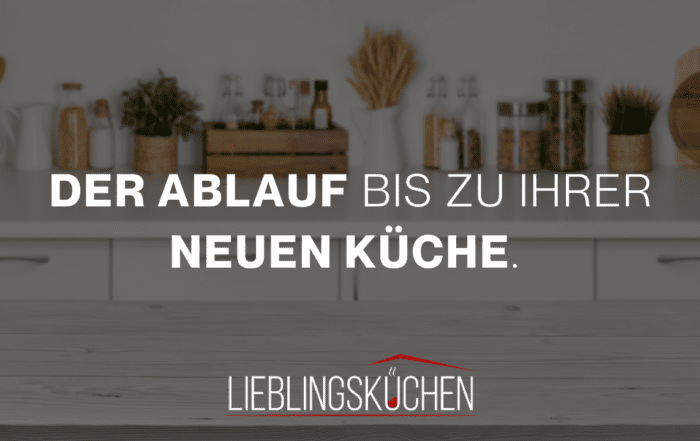 Küchenstudio Ein Bild einer Küche mit einem Zitat, das besagt: „der afflub bis zu neuer kuche“.