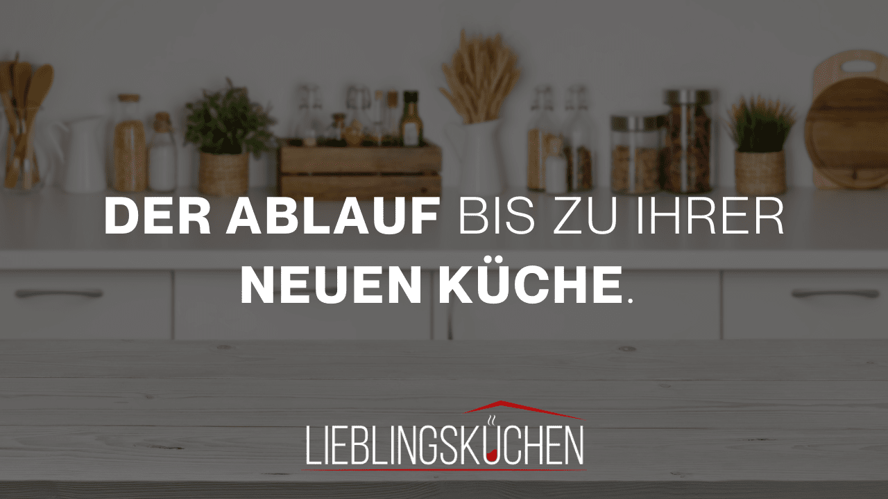 Küchenstudio Ein Bild einer Küche mit einem Zitat, das besagt: „der afflub bis zu neuer kuche“.