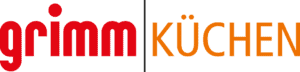 Küchenstudio Ein rot-orangefarbenes Logo mit der Aufschrift Grimm Kuchen, Offenburg. Küchen können Sie auf Lieblingsküchen.de jetzt auch online kaufen.