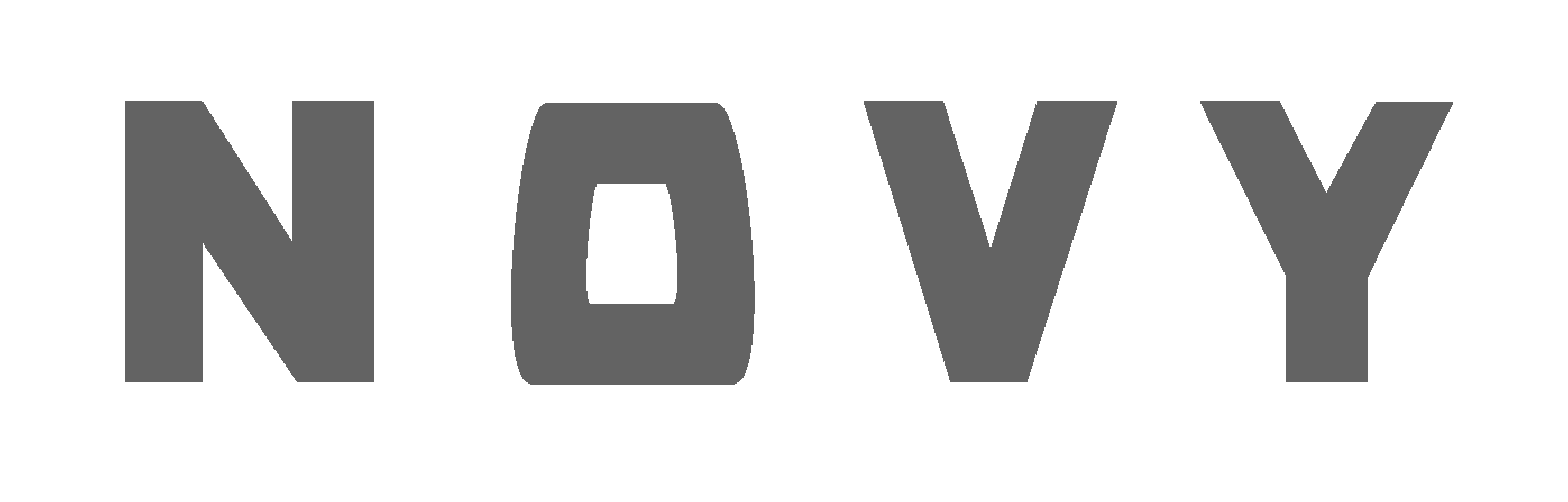 Küchenstudio Das Bild zeigt das Wort „NOVY“ in fetten, schwarzen Großbuchstaben auf transparentem Hintergrund und erinnert damit an die eleganten Designs, die man in einem Nürnberger Küchenstudio entdecken könnte.